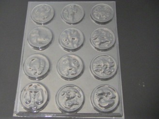 709 Zodiac Rounds Chocolate Candy Mold